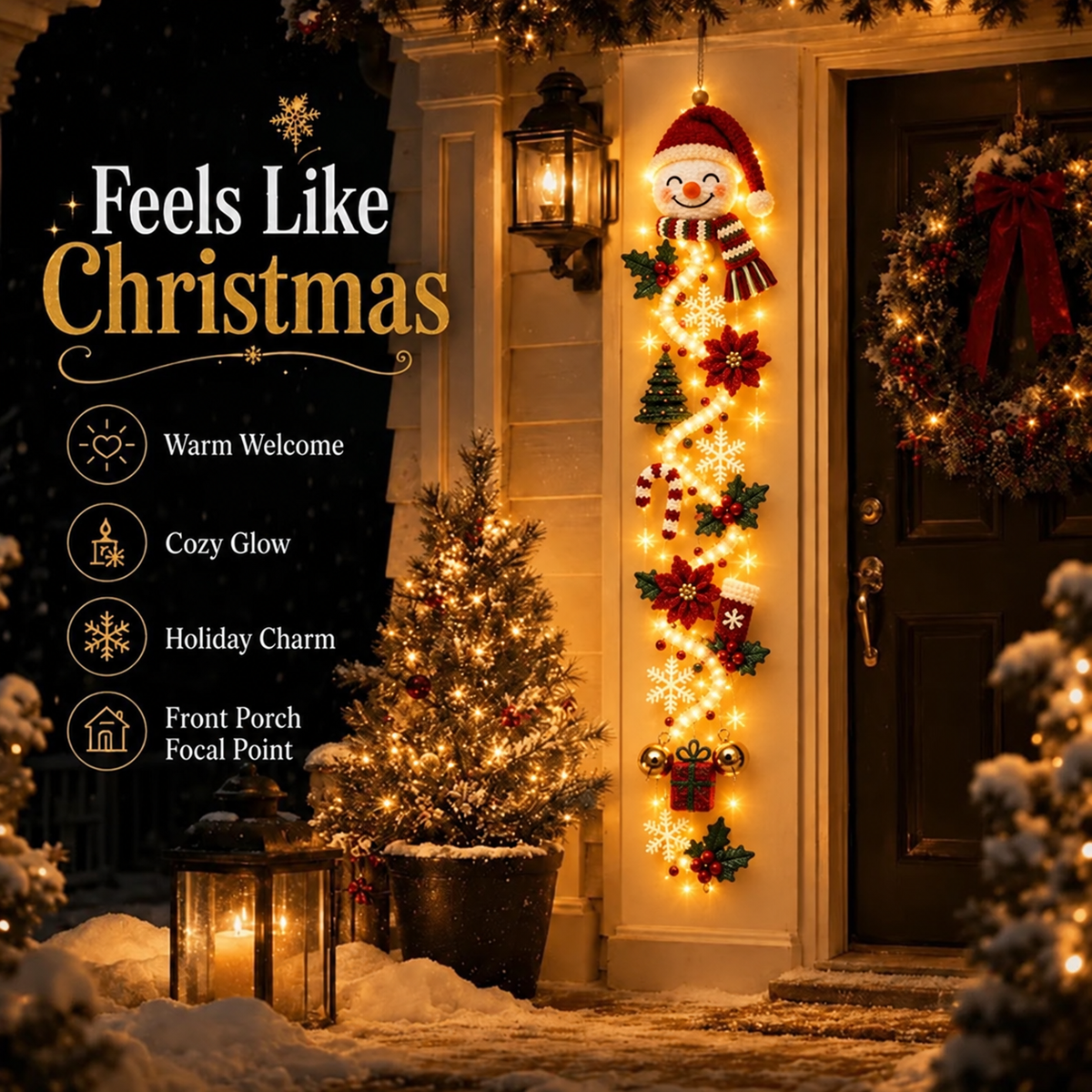 🎄Glowing Christmas Door Hanger