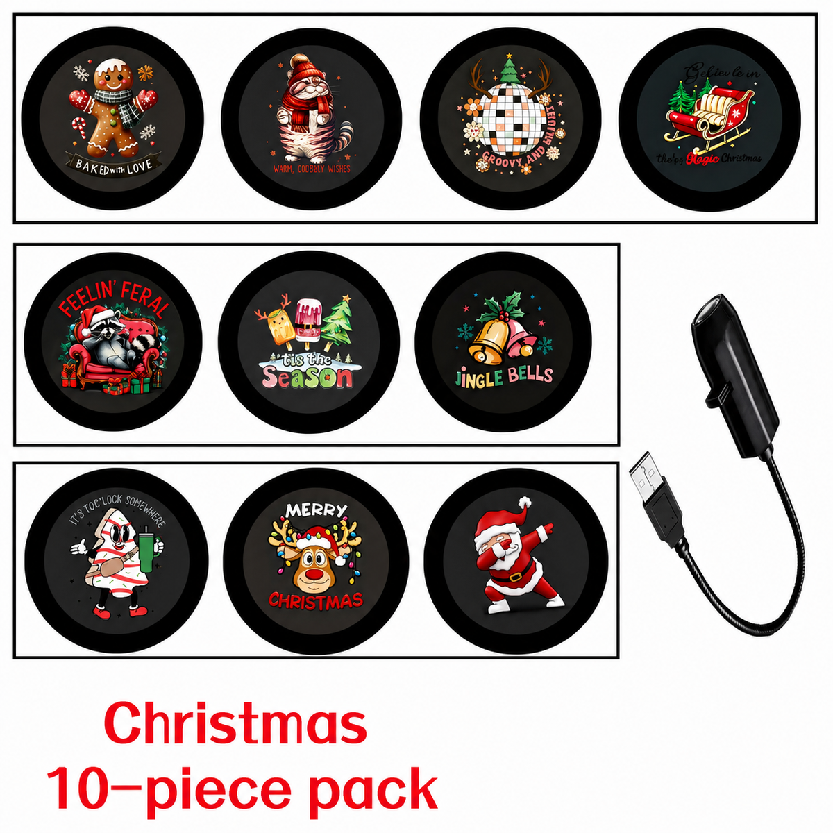 Plug-&-Play HD Christmas Projector