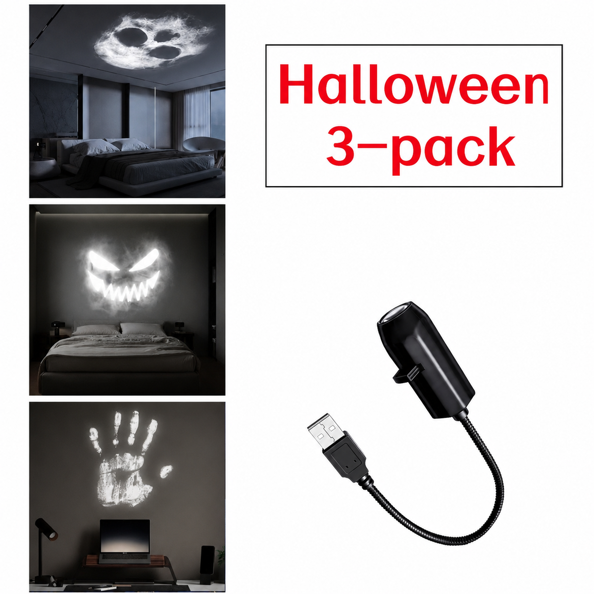Plug-&-Play HD Christmas Projector